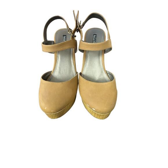 Michael Antonio Women’s Size 8.5 shoes 5 inch Heels Beige / Brown - Picture 3 of 8